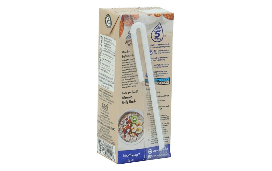 So Good Almond Fresh, Vanilla Drink    Tetra Pack  200 millilitre
